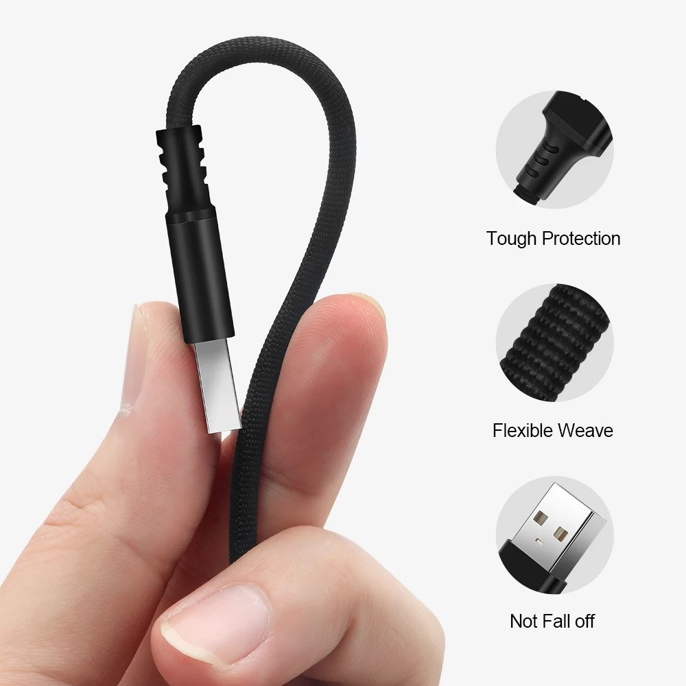 Rocketek USB Тип C кабелем Micro мобильный телефон для быстрой зарядки samsung Galaxy S9 S8 плюс