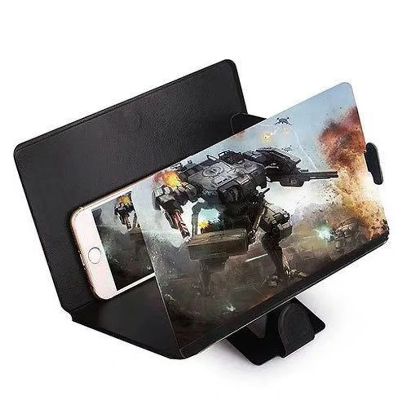 3D кожаный мобильный телефон усилитель видеосигнала 8 дюймов HD защита глаз