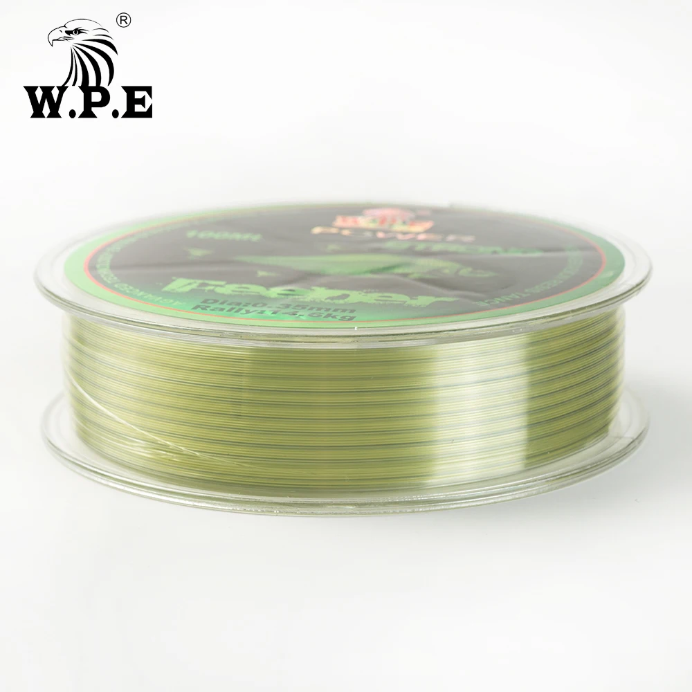 W.P.E FeeDer Nylon Fishing Line 100m 0.20mm-0.60mm Super Strong Monofilament 6.02-37kg Carp Fish Main Line Fishing Accessories