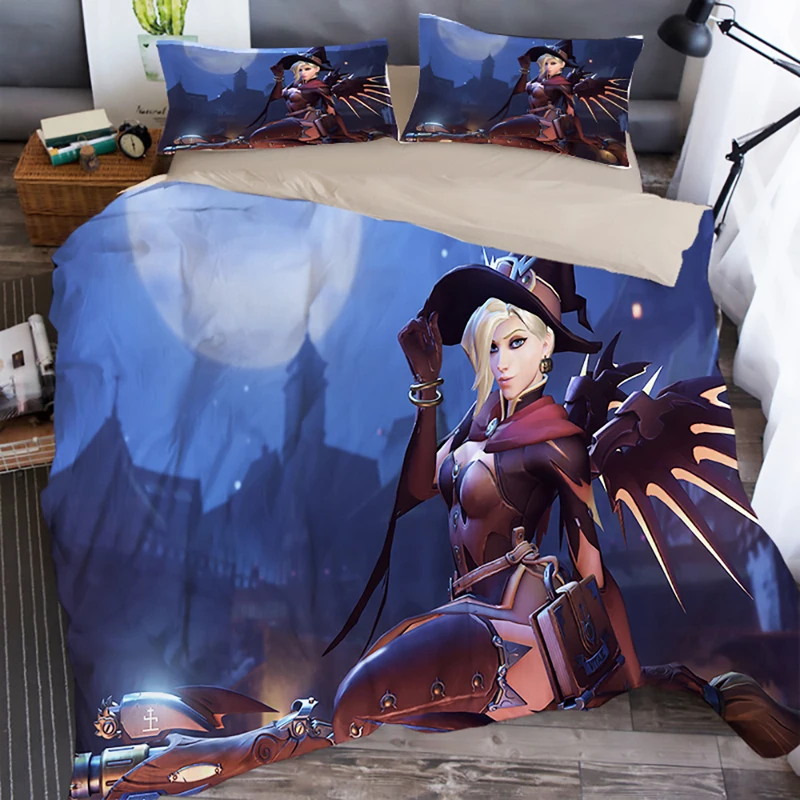Overwatch 3D комплект постельного белья пододеяльники наволочки OW Overwatch игры Одеяла комплекты постельного белья Постельное белье Комплект постельного белья