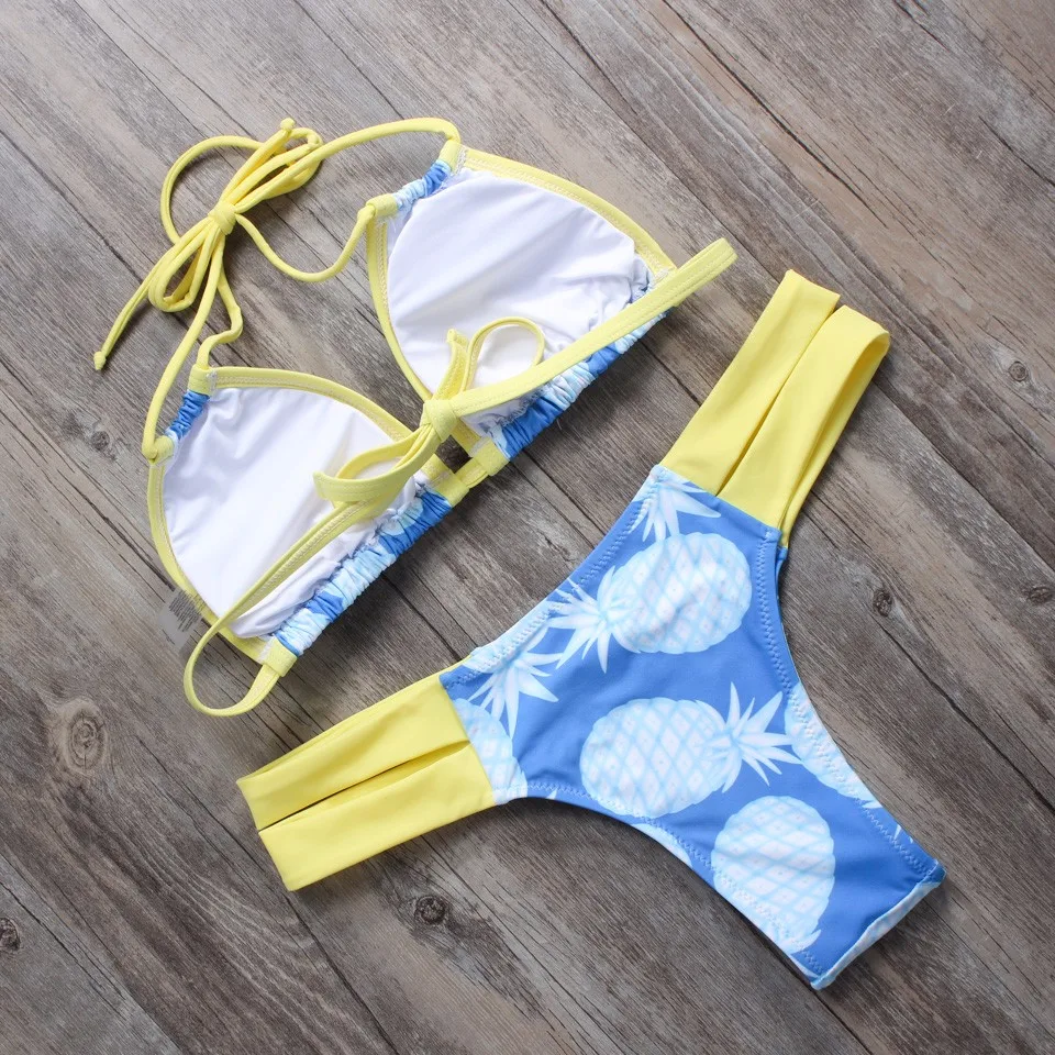 BANDEA maillot de bain femme, женский бикини, набор,, Холтер, купальник с принтом, сексуальный, Леопардовый, купальник, мягкий, бикини, HA004