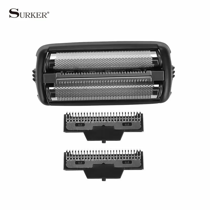Heads Only Сменные головки для электробритва Surker, водонепроницаемая электрическая бритва для бритья, дополнительные головки, запасные части, аксессуары для бритвенного станка 0 - Цвет: Heads Only