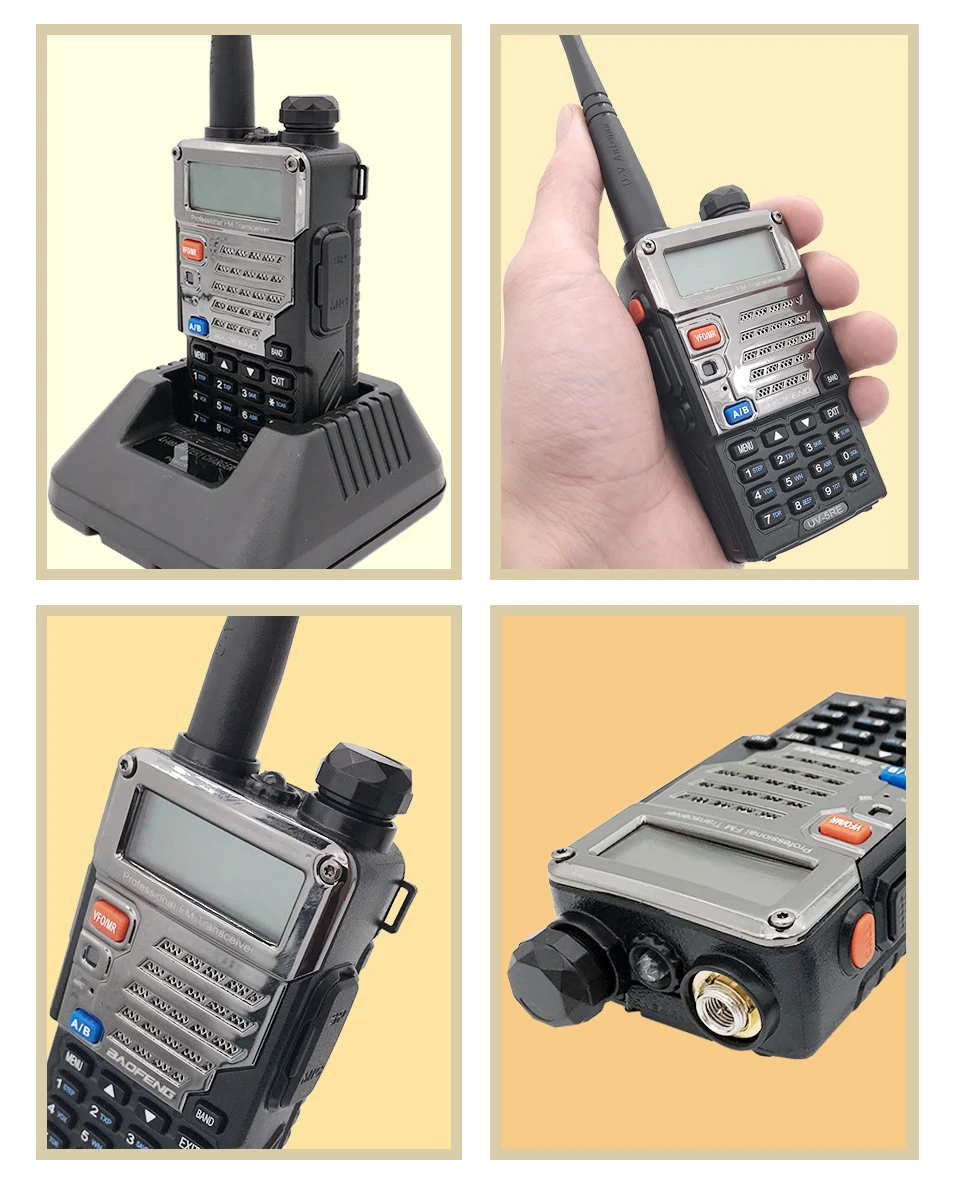 Baofeng UV-5RE 5 Вт портативная рация VHF UHF Любительское радио, Си-Би радиосвязь, коротковолновым приемником сканер радиостанция переговорные PMR446 обновленная UV5R
