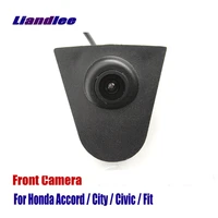 liandlee car front view camera small logo embedded auto for honda accord city civic fit not reverse rear parking cam