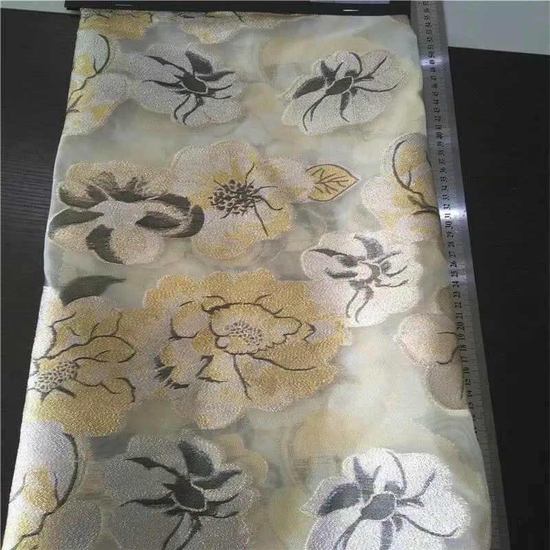 Металлические жаккарда Brocade Ткань для платья, юбка Швейные Tissu Материал ткани Tecido, жаккардовые ткани DY06