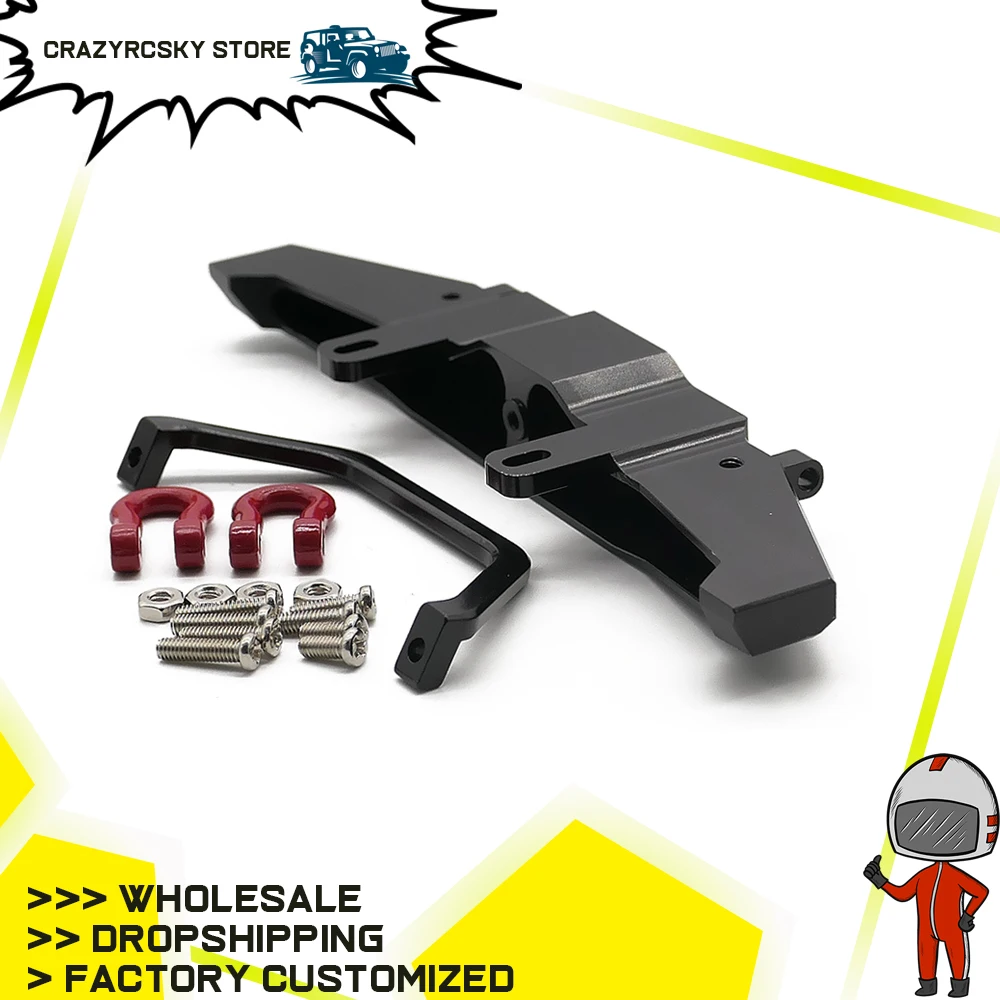 

RCAWD 1PC Alloy Front Bumper For WPL Henglong C-14 C-24 4x4 Truck&Crawler WPL1673 Upgrade Parts