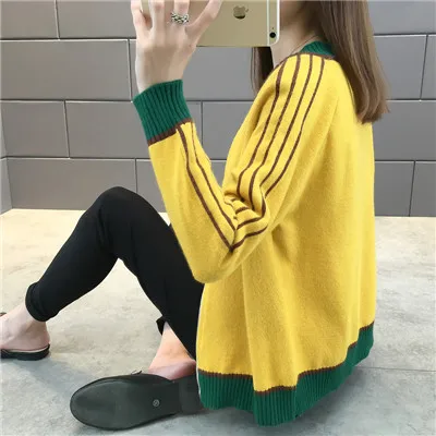 2018 Autumn Winter Fashion Women Long Sleeve Loose Knitting Cardigan Sweater Knitted Female Coat High Quality |