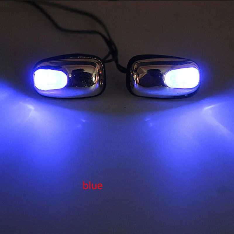 2pcs blue 2 шт. автомобиль Форсунка щетки стеклоочистителя глаз Предупреждение светодиодный для Mini Cooper Chevrolet Cruze Aveo Lacetti Seat Ibiza Mazda 3 6 CX-5 CX 3 5 Стикеры h7 - Название цвета: 2pcs blue