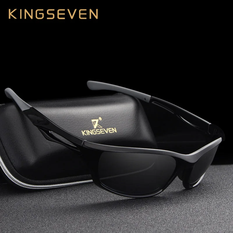 KINGSEVEN поляризованные мужские солнцезащитные очки классические зеркальные