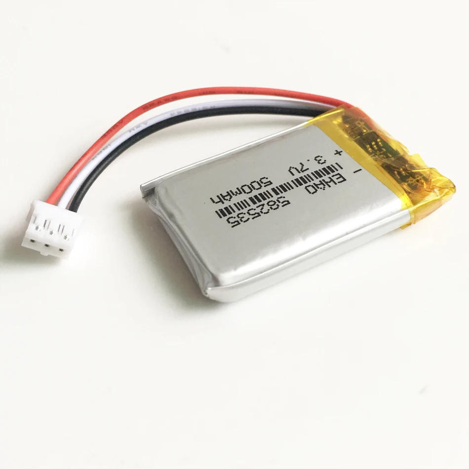 5x582535 3,7 V 500mAh литий-полимерная аккумуляторная батарея JST PH 2,0 мм 3Pin разъем для MP3 gps DVD bluetooth рекордер