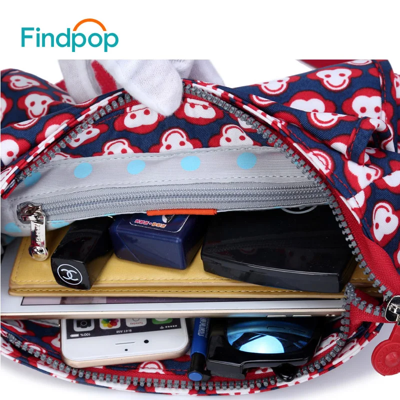 Findpop женская сумка через плечо с цветочным принтом 2018 модная Холщовая Сумка на