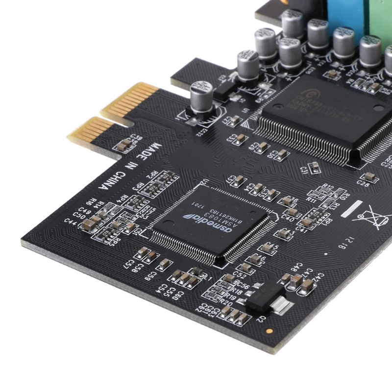 PCI E аудио цифровая звуковая карта 5 1 твердые конденсаторы CMI8738 чипсет + барьер