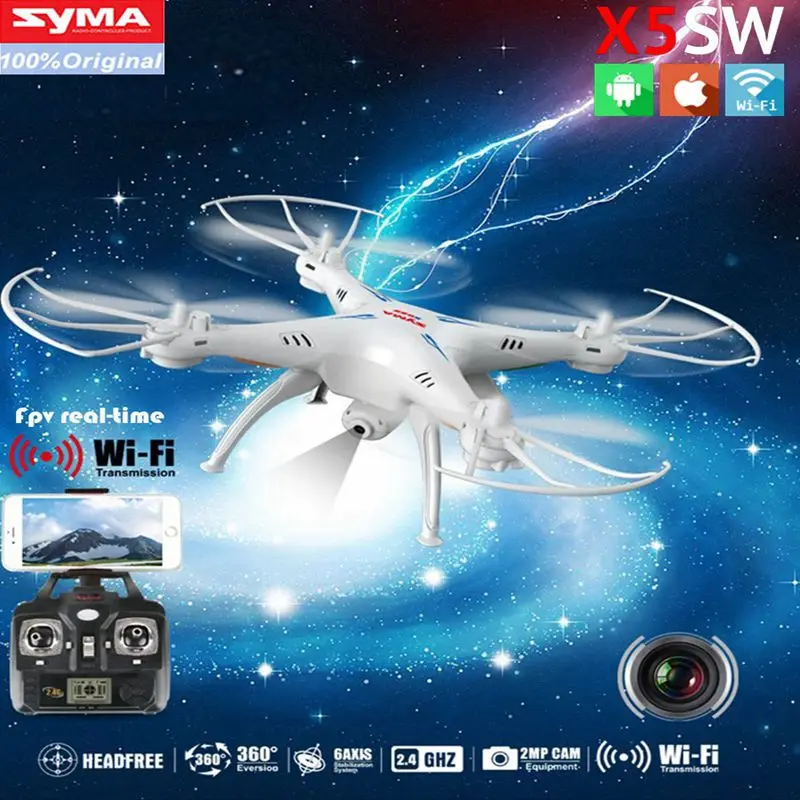 Квадрокоптер SYMA X5SW Wi Fi fpv с камерой 2 4 ГГц|fpv quadcopter|helicopter quadcopterquadcopter with camera |