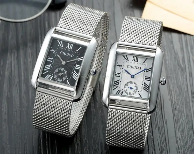 Новый топ люксовый бренд chenxi кварц часы из нержавеющей стали пояс сетки мужчины