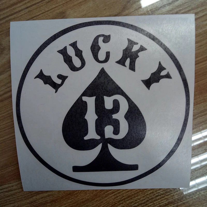 Авто Стайлинг забавные Lucky 13 наклейка на машину Мотоцикл Водонепроницаемый
