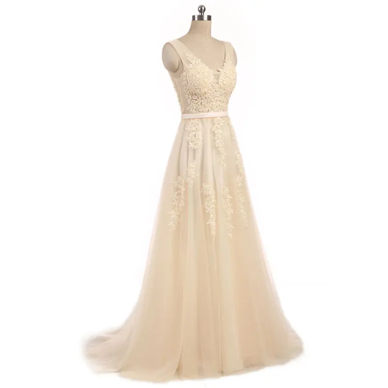 Vestido de novia para boda белое свадебное платье Festa трапециевидной формы с аппликацией на