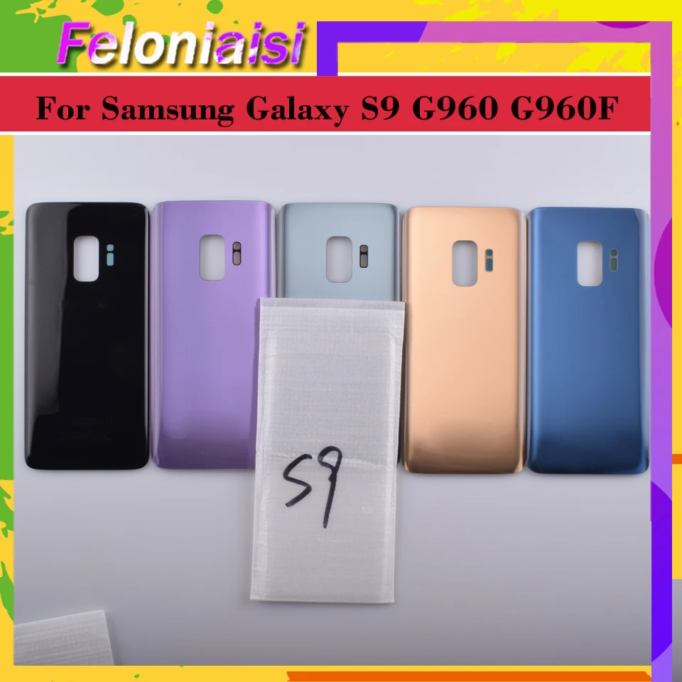10 шт./для samsung Galaxy S9 G960 G960F SM Корпус Крышка батарейного отсека задняя крышка