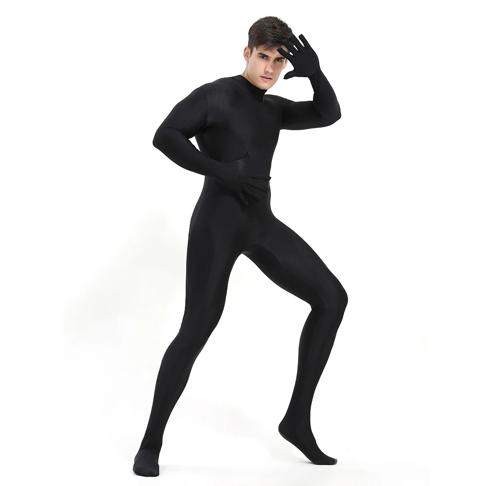 AOYLISEY черный спандекс Zentai для всего тела Облегающий комбинезон унисекс костюм