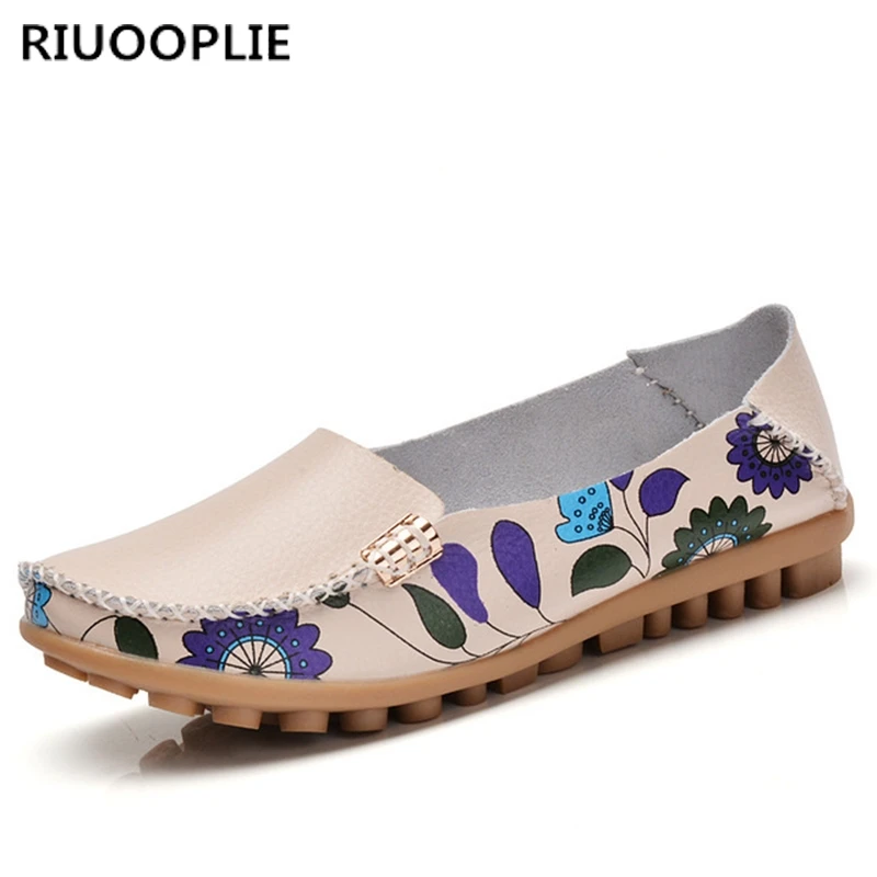 Туфли RIUOOPLIE женские из натуральной кожи балетки без застежки плоская подошва
