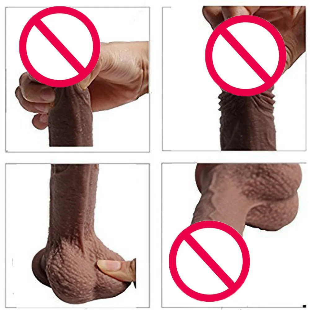 Мягкий реалистичный фаллоимитатор вибратор нагревающий большой на присоске