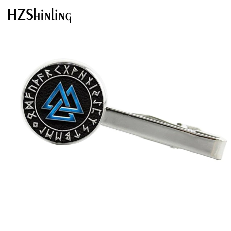 Новинка года Valknut Viking Norse клипсы и запонки Vegvisir стимпанк зажим для галстука Серебряная черная запонка для манжет подарки для мужчин CT-00111