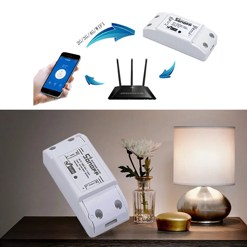 Интеллектуальный переключатель Wi-Fi от сети переменного тока 90-220V универсальный