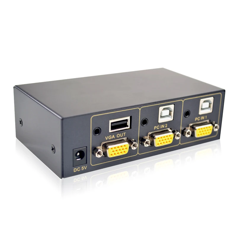Ekl-21u 2 порт VGA kvm-переключатель USB PS2 клавиатура Мышь коммутатор Box с из предметов KVM
