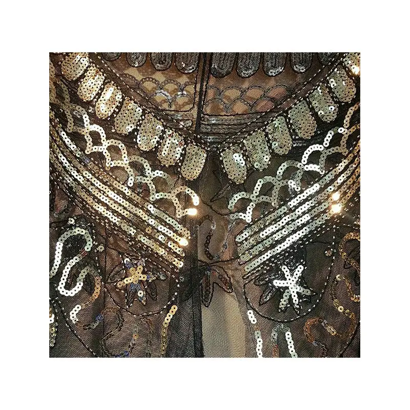 Женская шаль 1920s вечерняя накидка с пайетками и бисером для невесты болеро