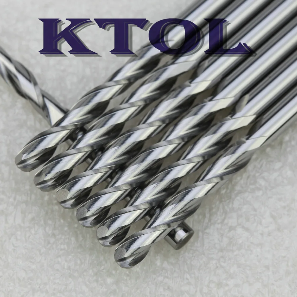 Двойной большой флейта концевой фрезы Фрезы Инструменты для гравировки с ЧПУ 10