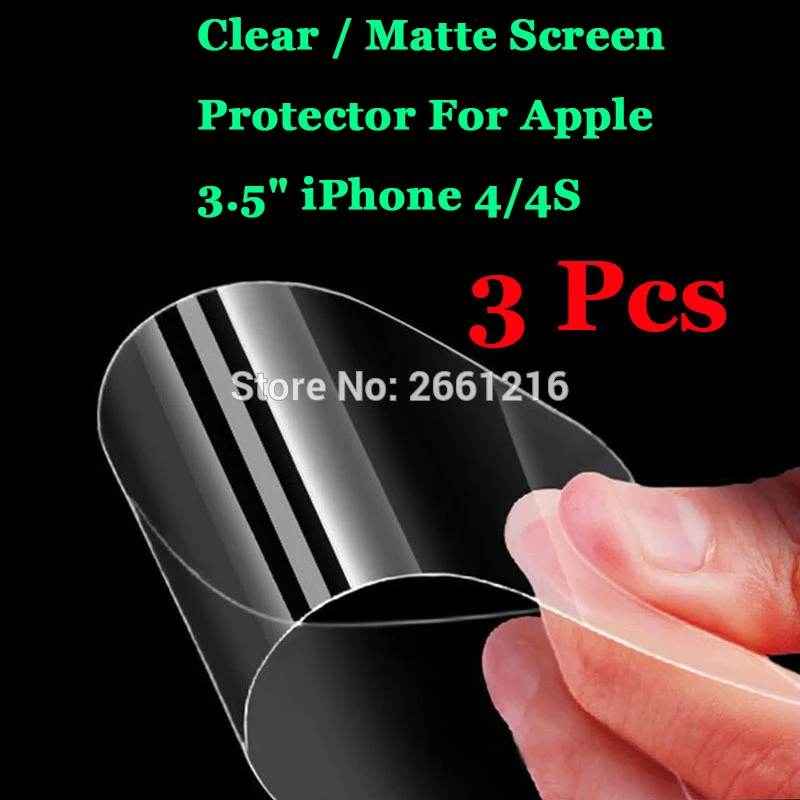 3 шт./лот для Apple iPhone 4/4S 5 &quotHD Прозрачная/Антибликовая матовая Передняя защитная
