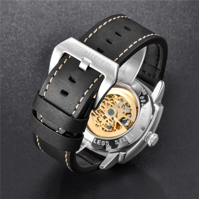 

PAGANI DESIGN Fashion Luxury Top Brand Men's Automatic Mechanical Watch High Quality Leather Military Waterproof Sports Watch