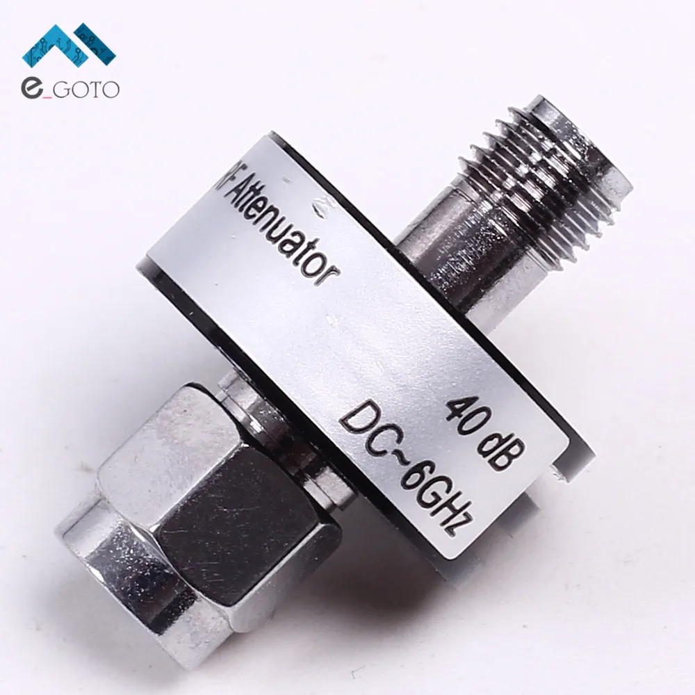 40dB DC-6GHz sma коаксиальный аттенюатор Исправлен 5 Вт 50 Ом SMA-J/SMA-K 18x26 мм для ослабления