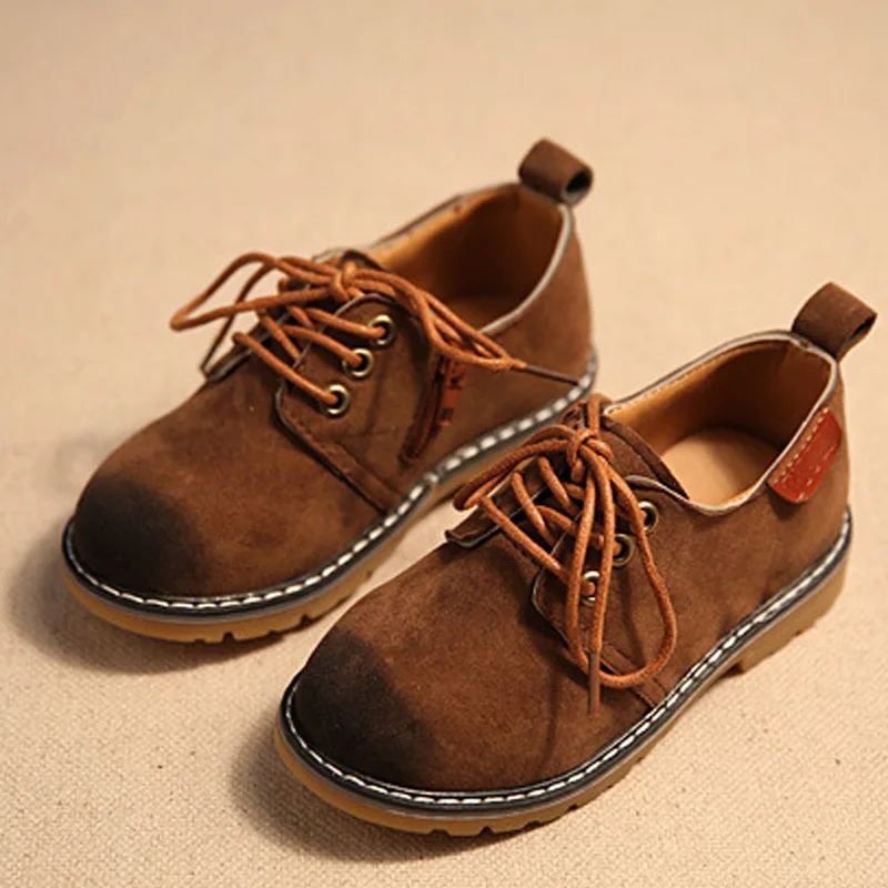 Детские ботинки с круглым носком для мальчиков и девочек модные мартинсы со