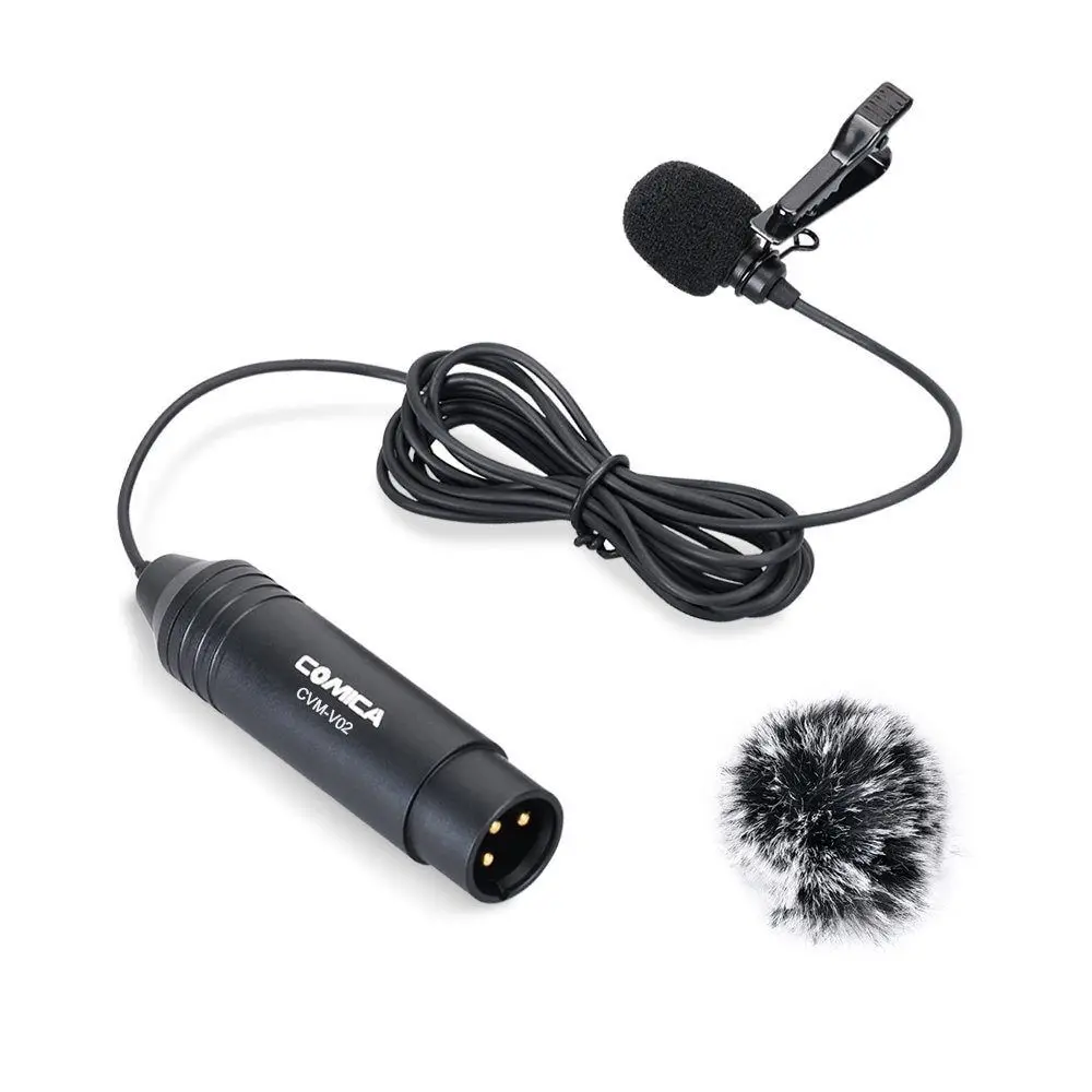 Всенаправленный петличный микрофон с фантомным питанием XLR для Canon и