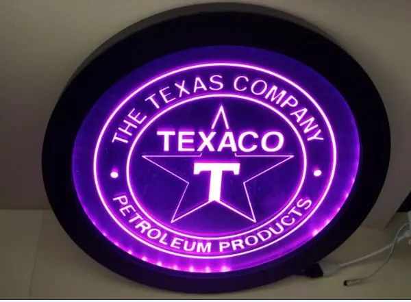 TEXACO фарфор газовый насос мужская пещера RGB светодиод многоцветный беспроводной