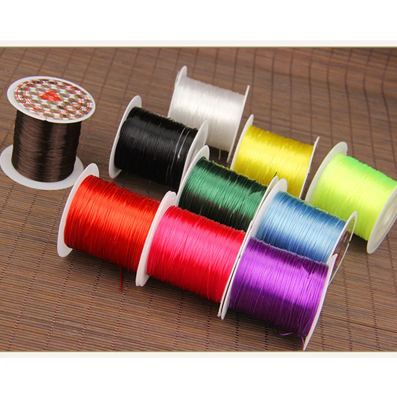 1 рулон/партия прозрачная эластичная нить 0 8 мм леска из нейлона и резины