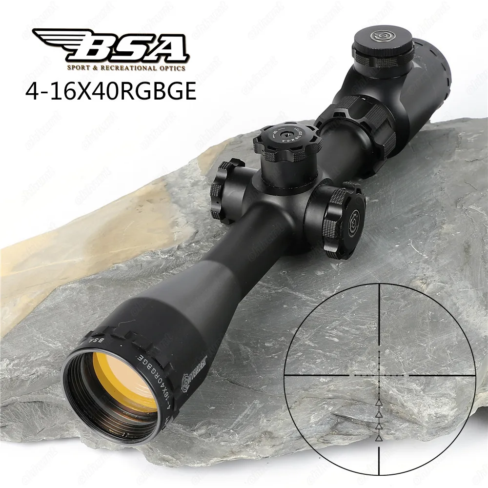 BSA Contender COMD 4-16X40 RGBGE охотничьи прицелы боковые Parallax RGB Mil точечные стекляные