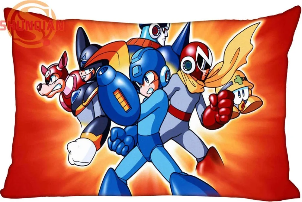Новинка наволочка Megaman на молнии Размер чехла 45x35 см 40x60 45x75 50x75 (две стороны) | Дом и