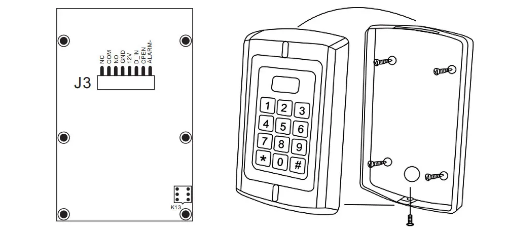 OBO HANDS sebery металлическая панель контроля доступа, RFID контрольная система, автономный контроль доступа+ 5 шт. 125 кГц EM брелоки