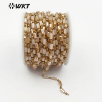 wt rbc083 wkt classic elegant champagne crystal brass beads chain no gold plated chain multi function can diy ladies necklace