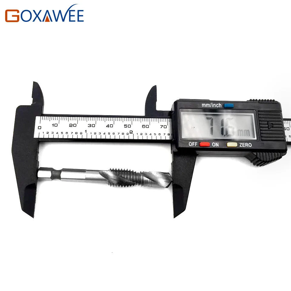 GOXAWEE 1/4 ''hex HSS высокая Скорость Сталь нить спираль винтовой M3 M4 M5 M6 M8 M10 метрики