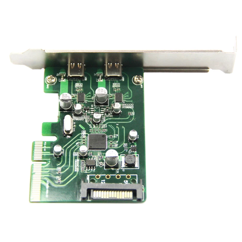 PCI Express (PCI-E 4X слот) до 2 Порты USB3.1 Тип-C сзади добавить на карта PCI-E адаптер конвертер
