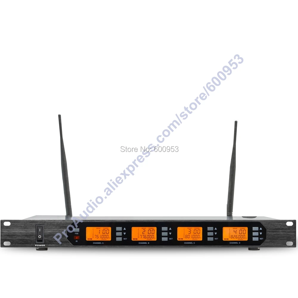 MICWL аудио M400-4B UHF 4x100 канальный цифровой беспроводной 4 Карманный микрофон с