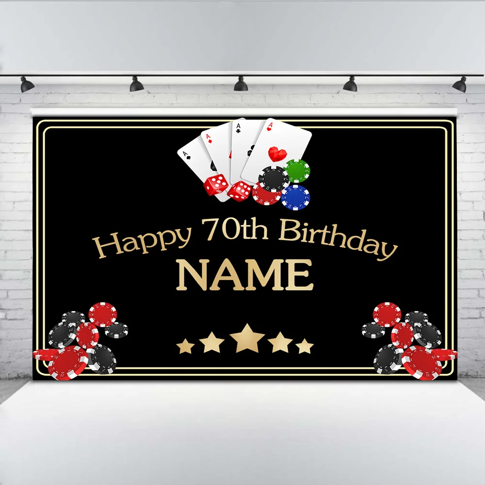 Фон для фотографий Mehofoto с надписью Happy 70th Birthday|Фон фотосъёмки| |