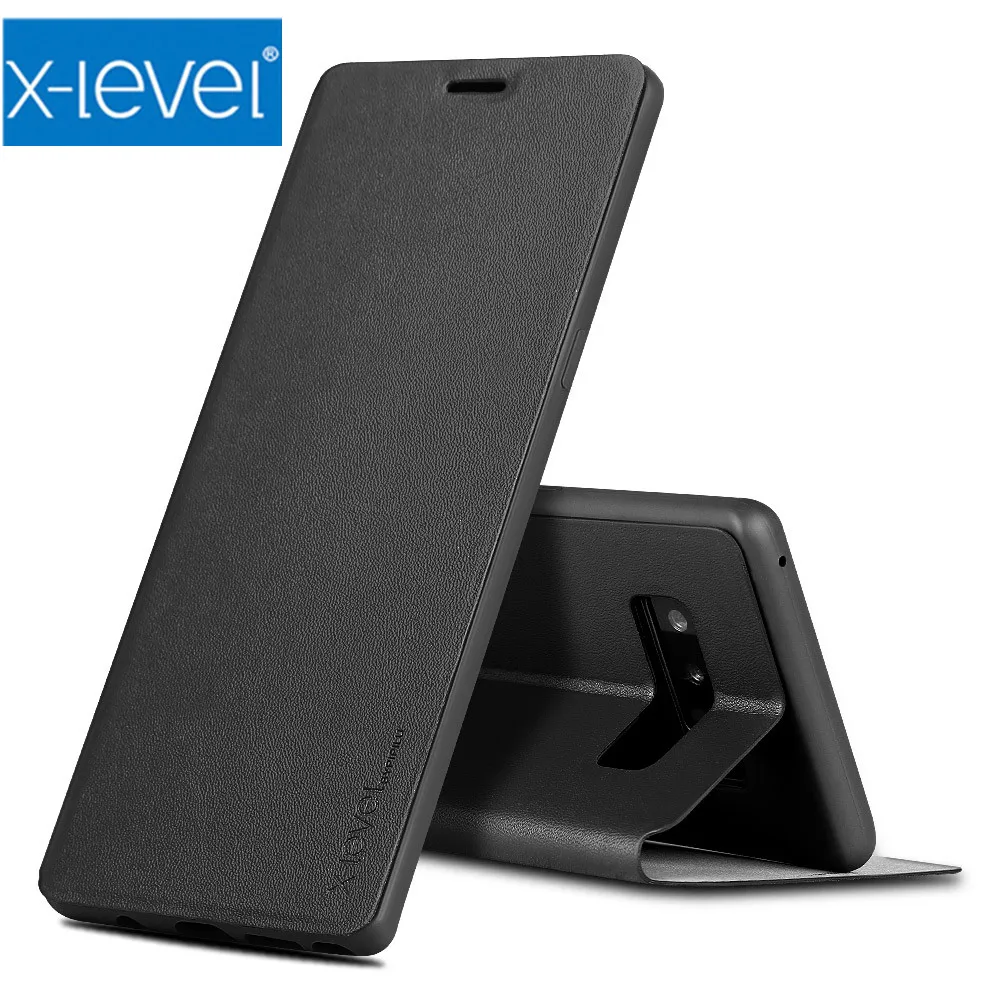 X-Level из искусственной кожи чехол для samsung Galaxy Note 8 Бизнес флип-чехол для телефона для samsung Note8 Note 8 Стенд кожаный чехол