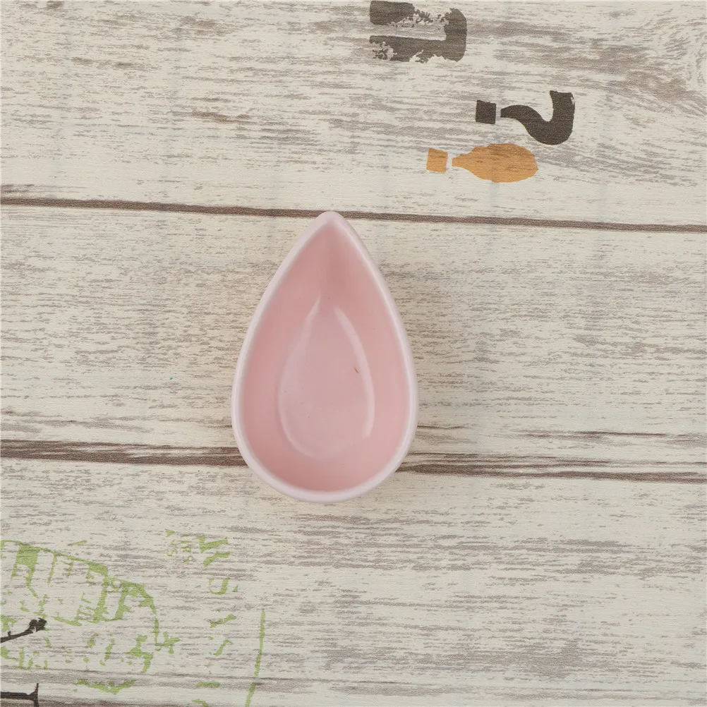 pink drop Детский керамический диск с милыми облаками и каплями дождя, миска для риса, здоровая посуда, тарелка для завтрака, тарелка для молока Dim Sum - Цвет: pink drop