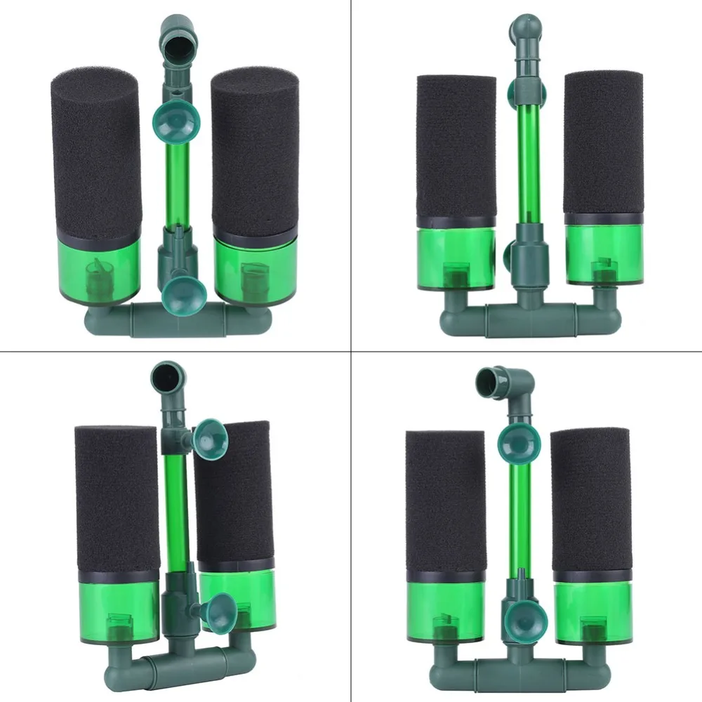 2 типа аквариума с двойной головкой Биохимический губчатый Поролоновый фильтр