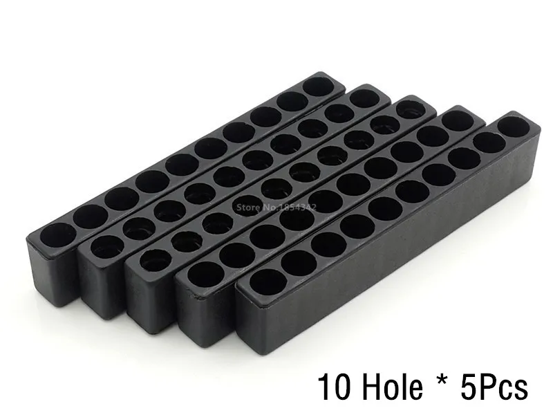 10 Holes Комплект из 5 предметов, 6/10/12 отверстий шестигранным хвостовиком отвертка бит держатель Пластик головка отвертки хранение стойки сверла для Мощность аксессуары - Цвет: 10 Holes