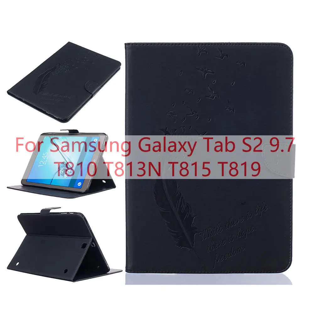 Black Чехол для samsung Galaxy Tab A A6 10,1 T580 T585 T580N T585N Крышка для samsung Galaxy Tab S2 9,7 SM-T810 T813 T815 T819 - Цвет: Black