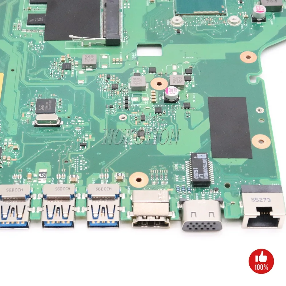 NOKOTION 60NB04P0 MB1M20 для asus X751LD X751L K751L K751LN X751LK материнская плата ноутбука REV 2 5 SR244 I3 5005U CPU